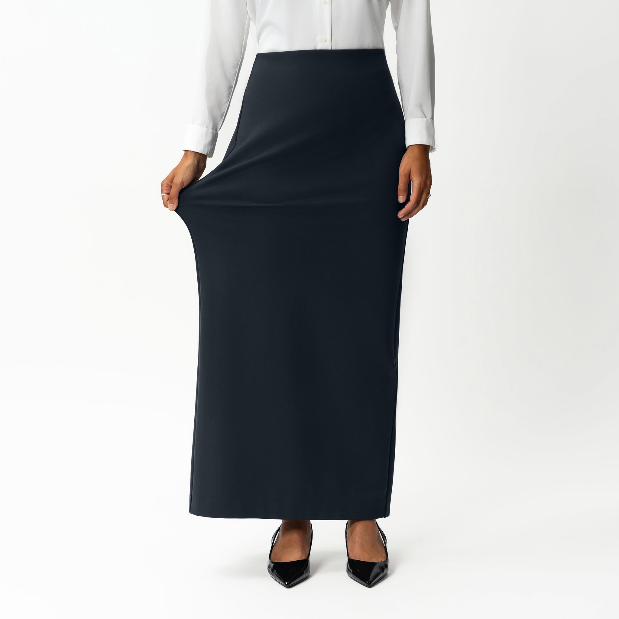 Tailored Ponte Maxi Skirt - Ninepine