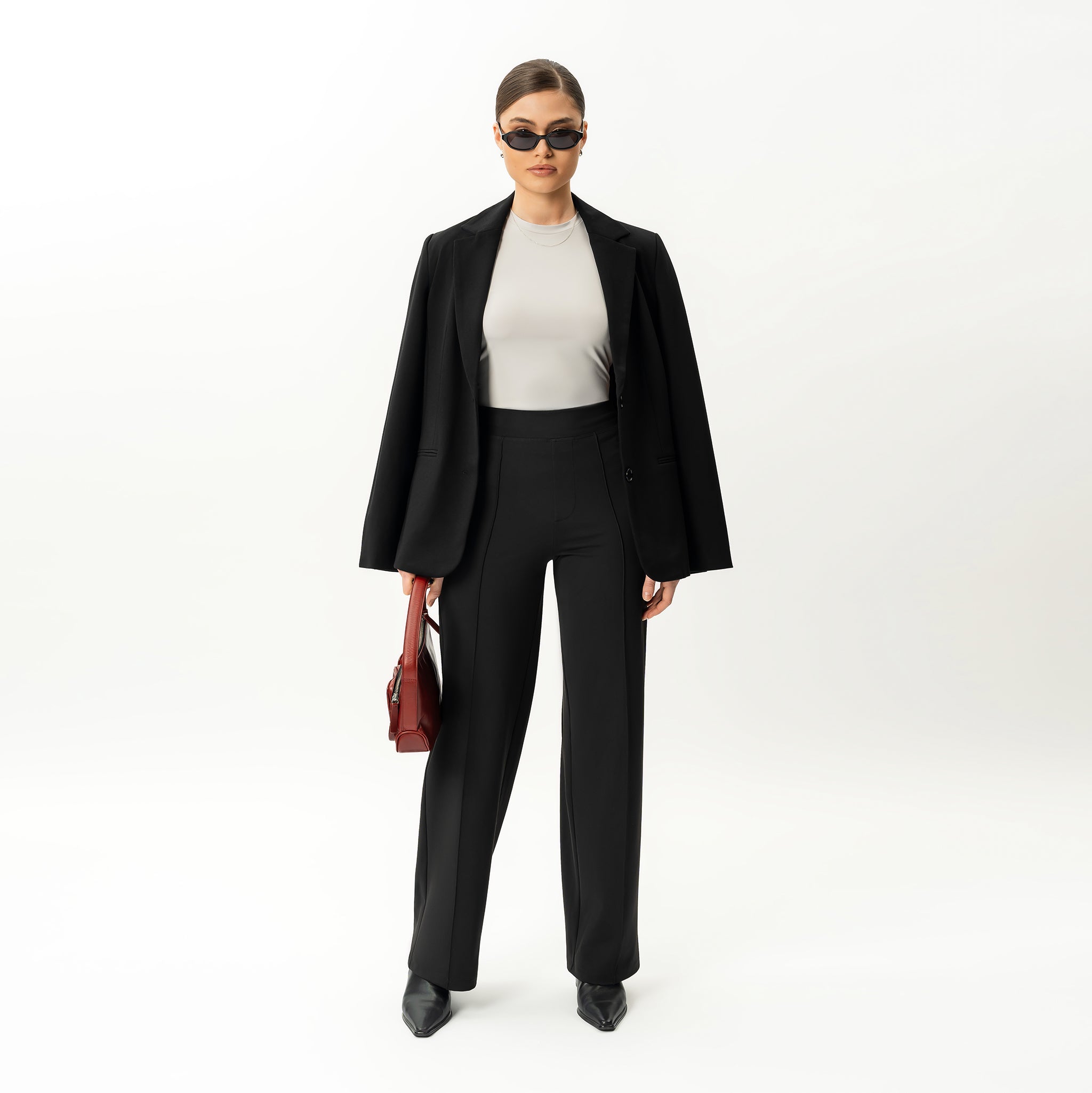 Asana Relaxed Front Crease Pant - Ninepine