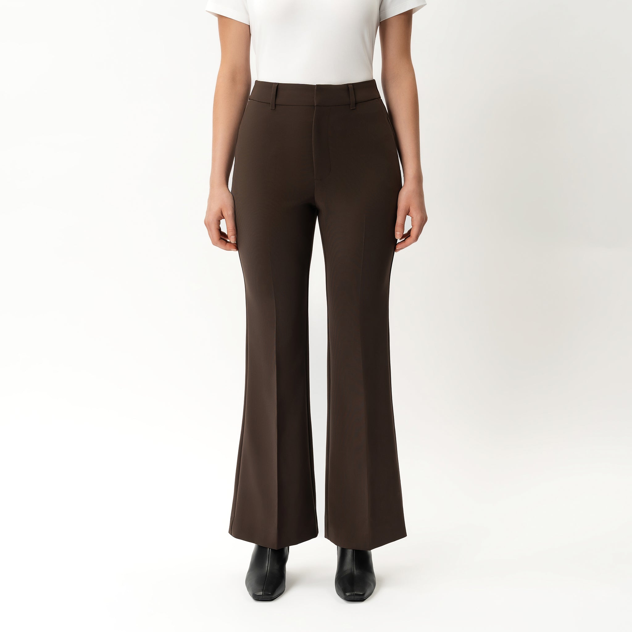 Crepe Bootcut Trouser - Ninepine