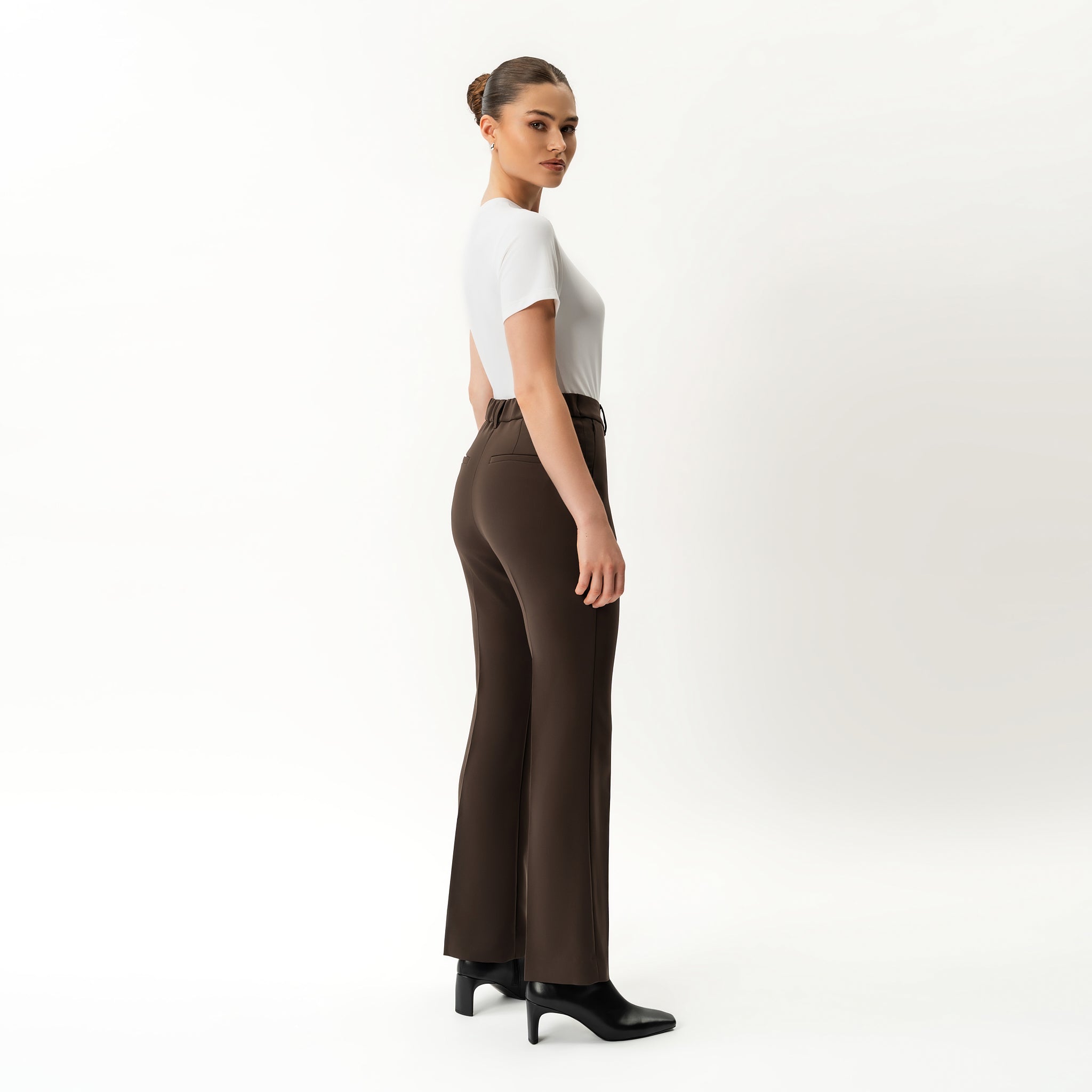 Crepe Bootcut Trouser - Ninepine