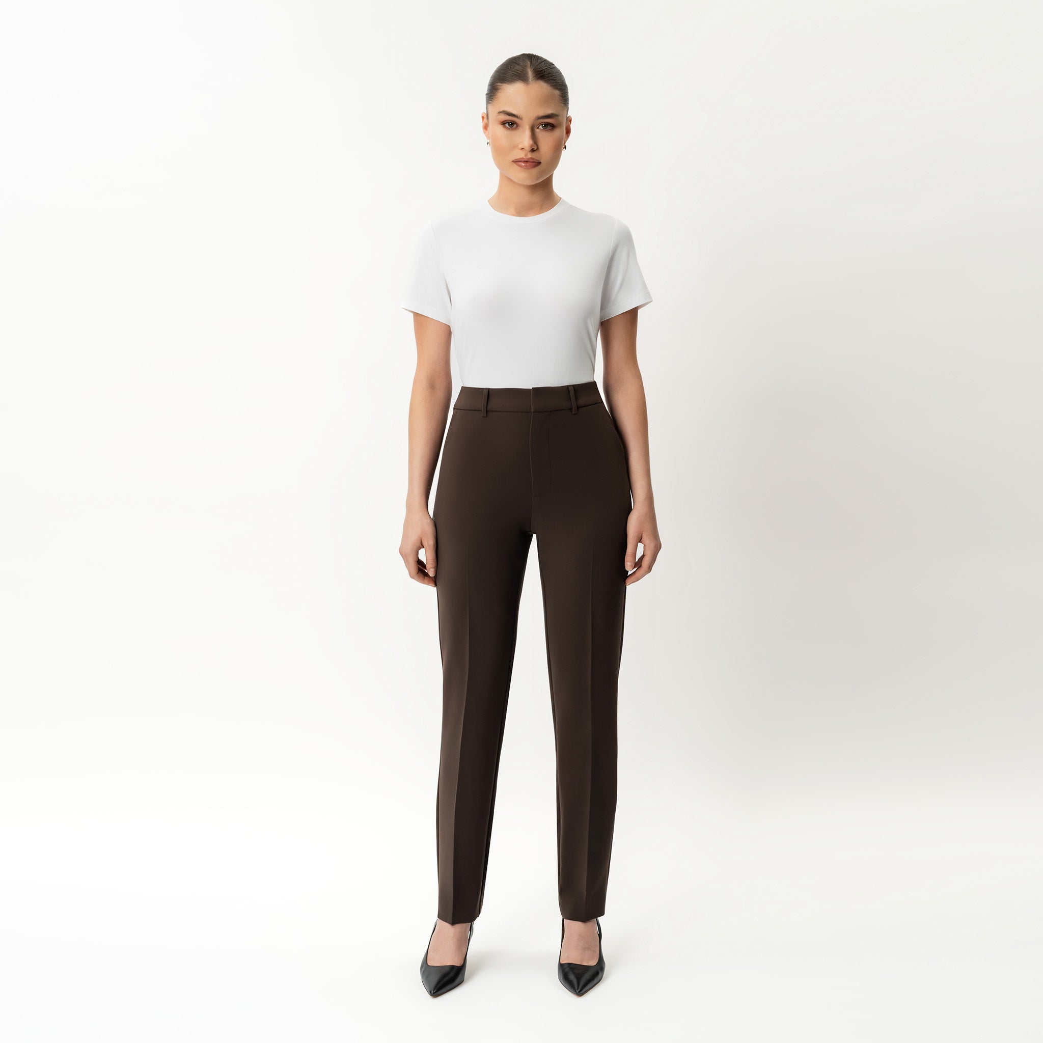 Crepe Slim Trouser - Ninepine