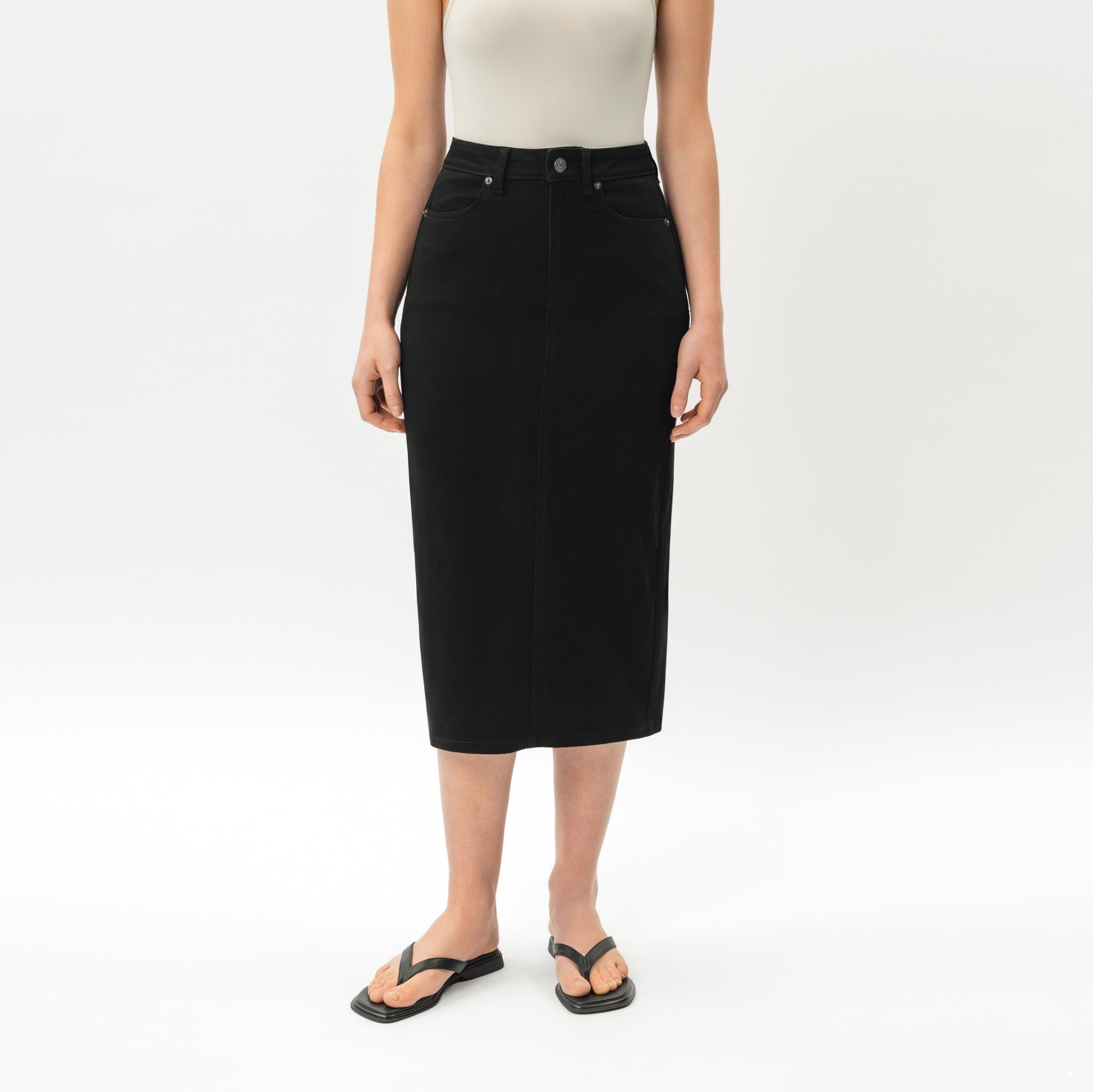 Stretchy ComfortDenim™ Skirt - Ninepine