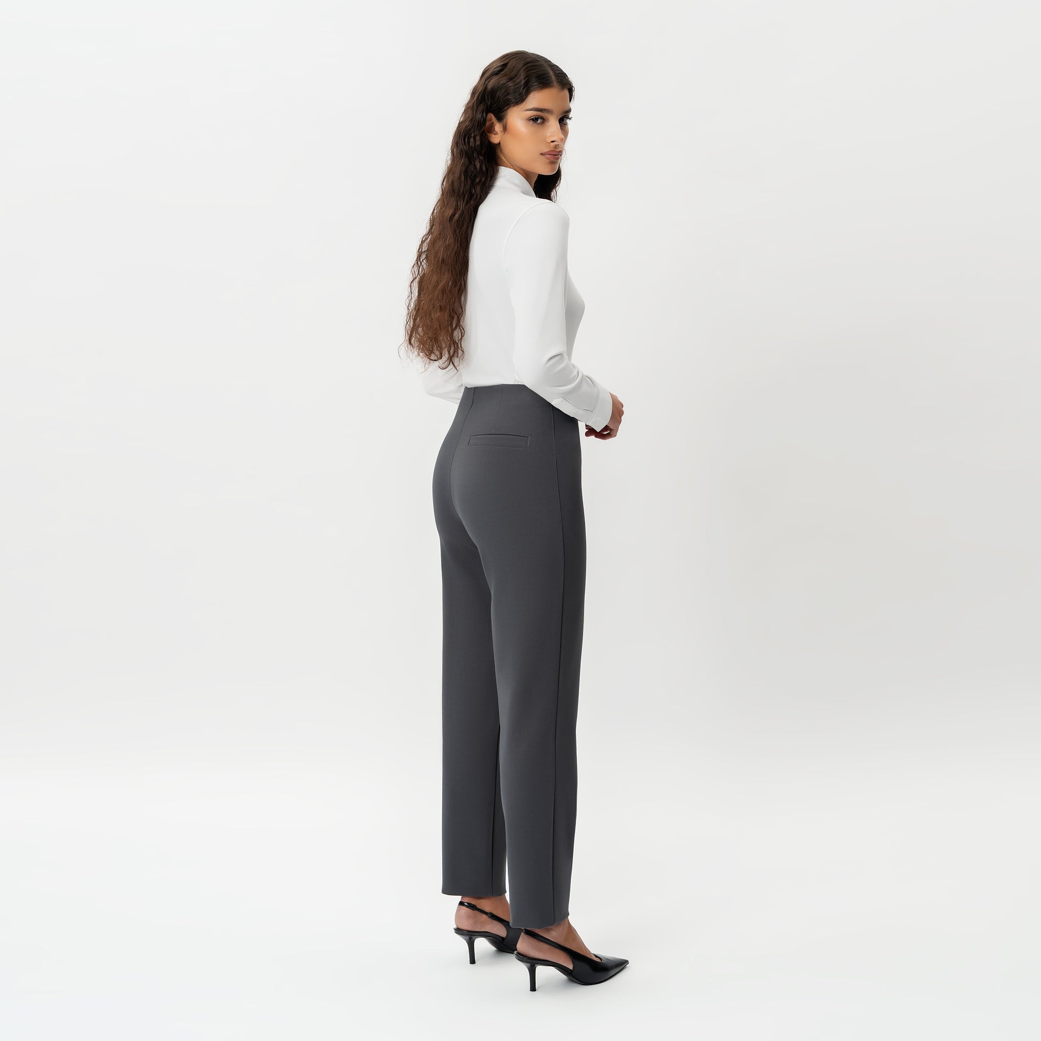 Tailored Ponte Straight Trouser - Ninepine