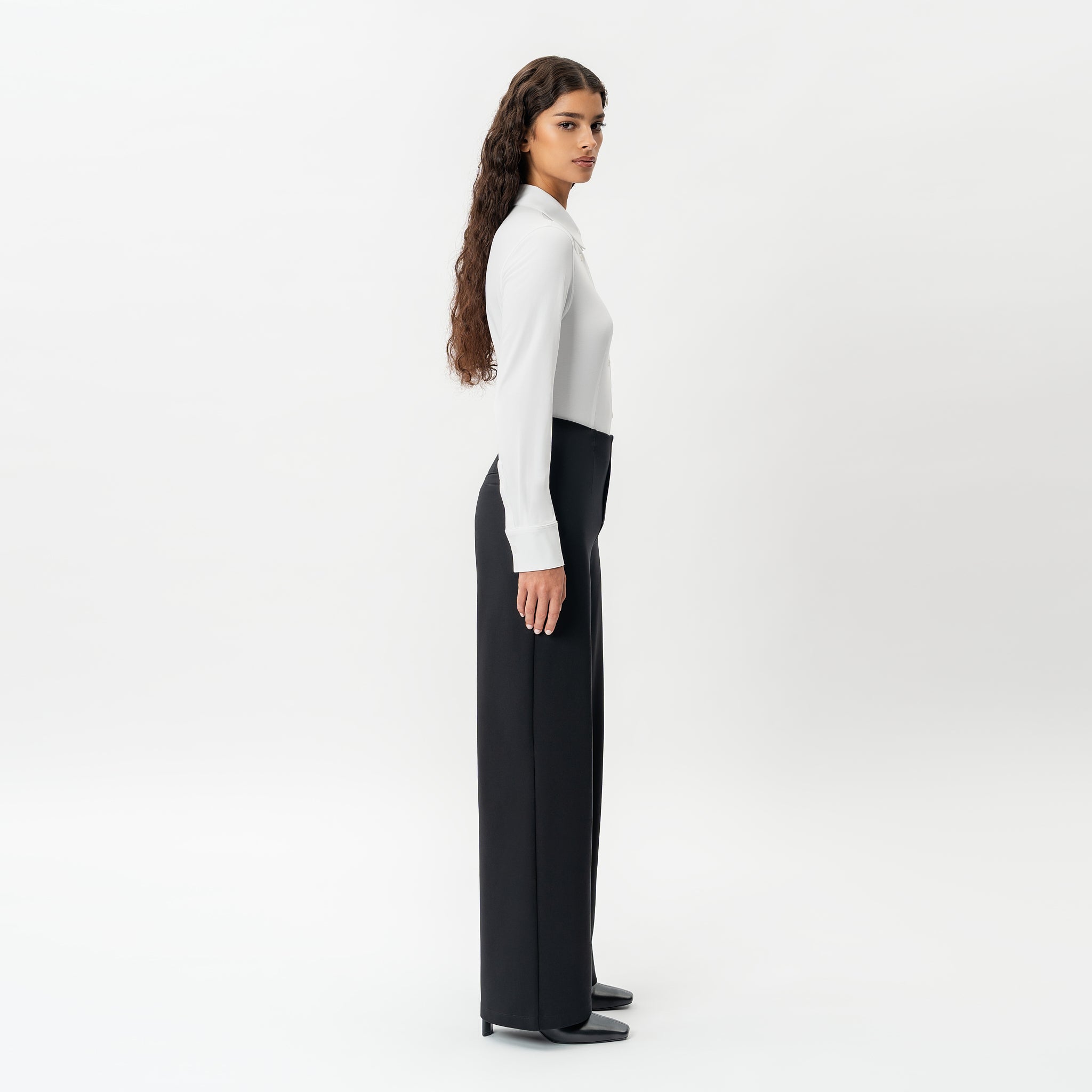 Tailored Ponte Relaxed Trouser - Ninepine