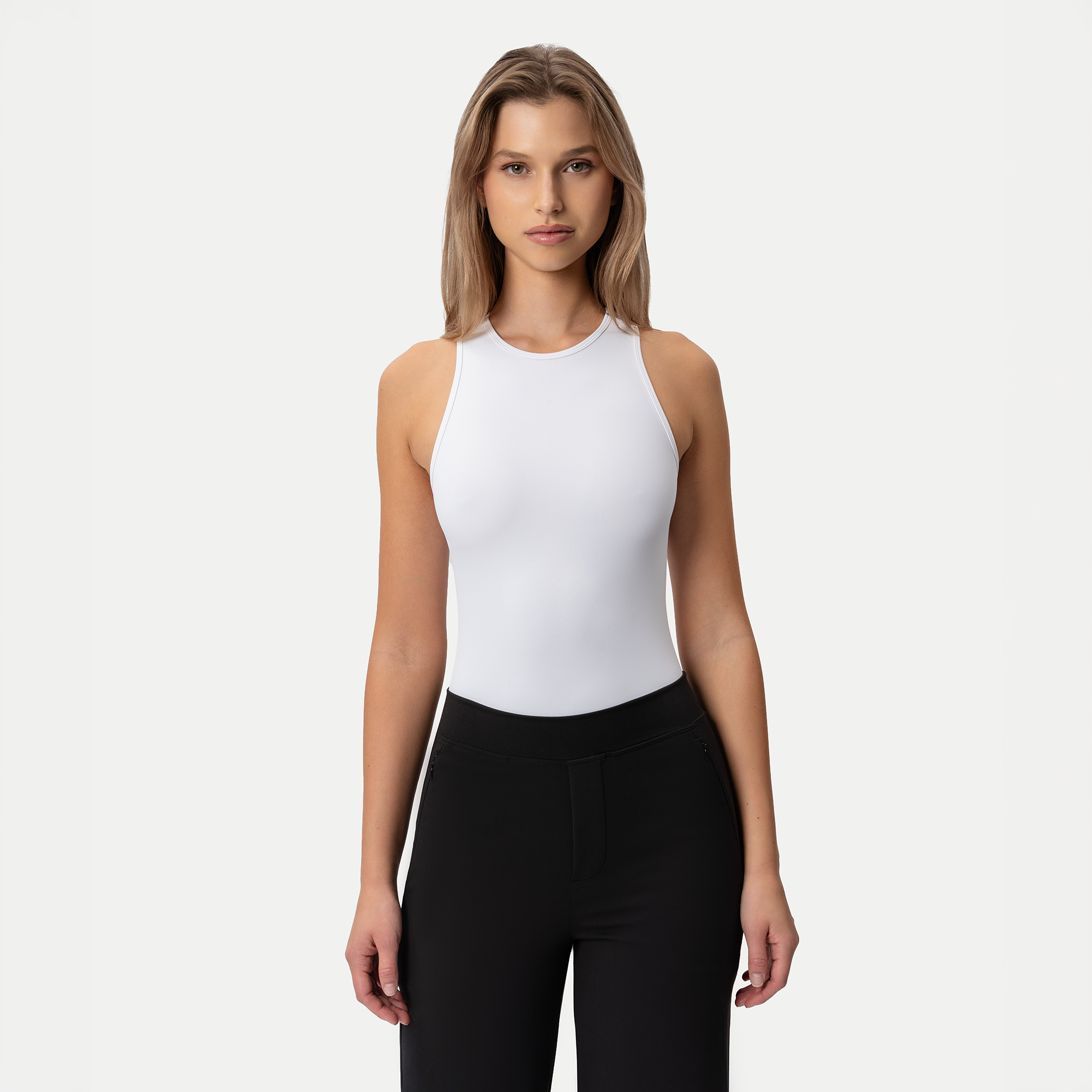 Soft Racerback Tank White