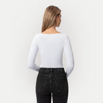 Soft Boatneck Long-sleeve White